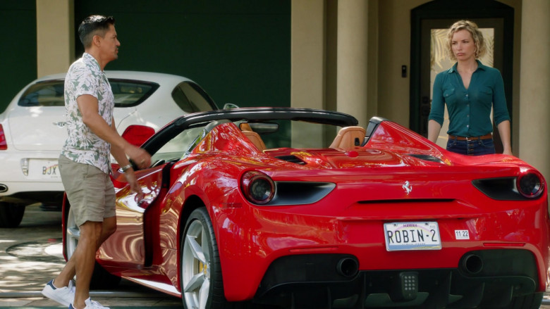 Ferrari 488 Spider Red Sports Car of Jay Hernandez in Magnum P.I. S05E04 NSFW 2023 (4)