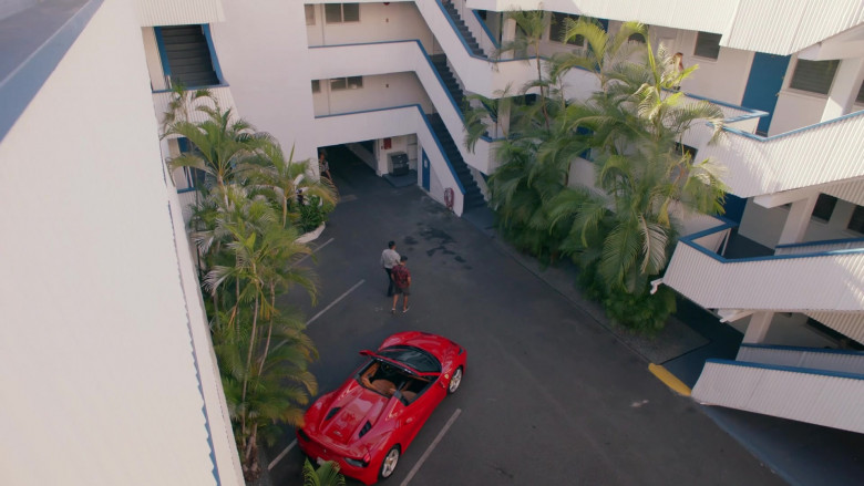 Ferrari 488 Spider Red Sports in Magnum P.I. S05E05 Welcome to Paradise, Now Die! (1)