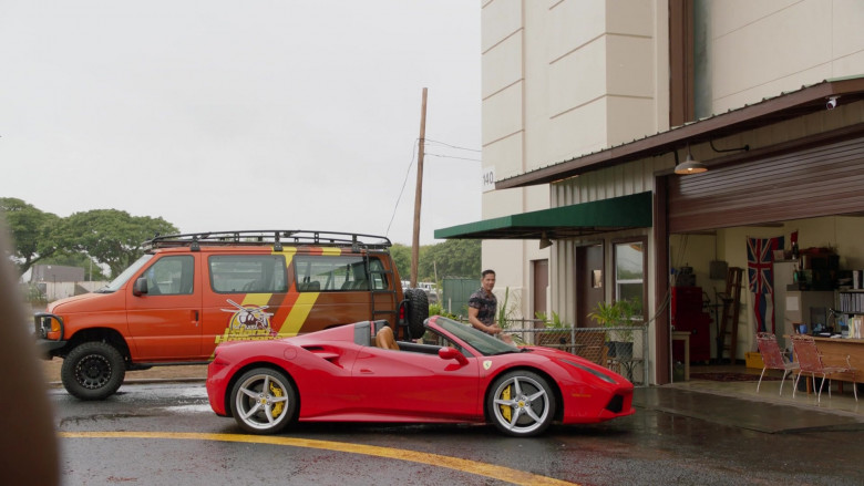 Ferrari Red Convertible Sports Car in Magnum P.I. S05E07 Birthright (2)