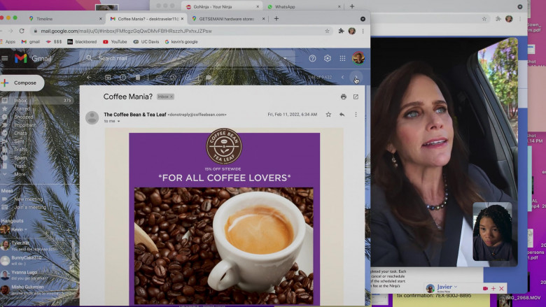 Google Gmail and The Coffee Bean & Tea Leaf in Missing (2023)