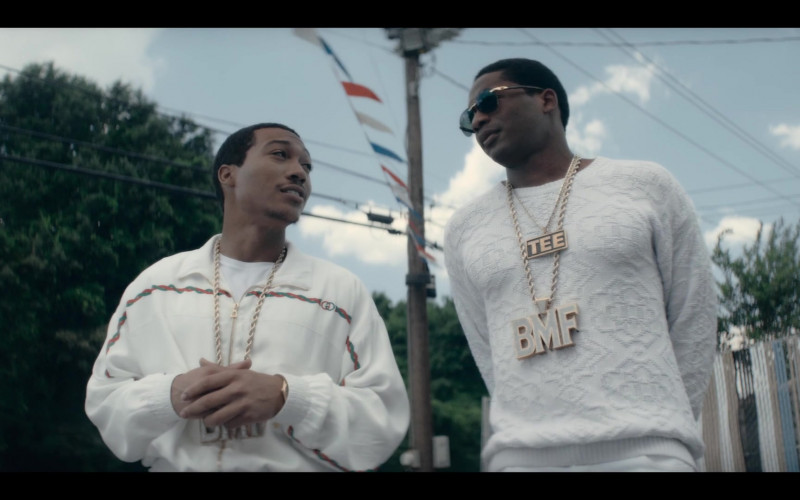 Gucci Men's White Jacket in BMF S02E08 "Push It to the Limit" (2023)