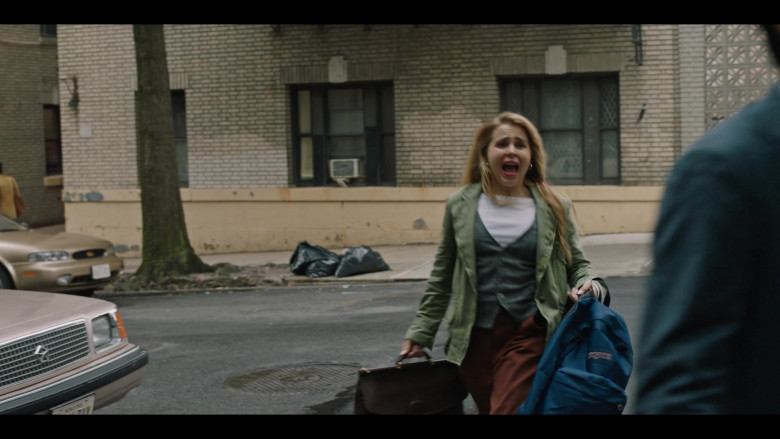 JanSport Blue Backpack of Mae Whitman as Lindsay in Up Here S01E03 Signs (1)