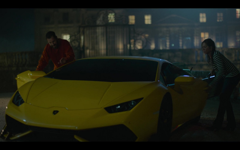 Lamborghini Huracan Yellow Sports Car in Murder Mystery 2 (2023)