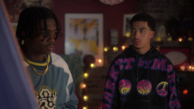 Market Cali Lock Gradient Hoodie Worn by Marcus Scribner as Andre ‘Junior' Johnson in Grown-ish S05E18 Cash In Cash Out (1)