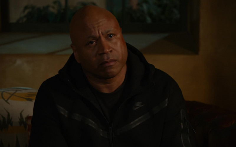 Nike Black Hoodie Worn by LL Cool J as Sam Hanna in NCIS Los Angeles S14E15 The Other Shoe (2023)