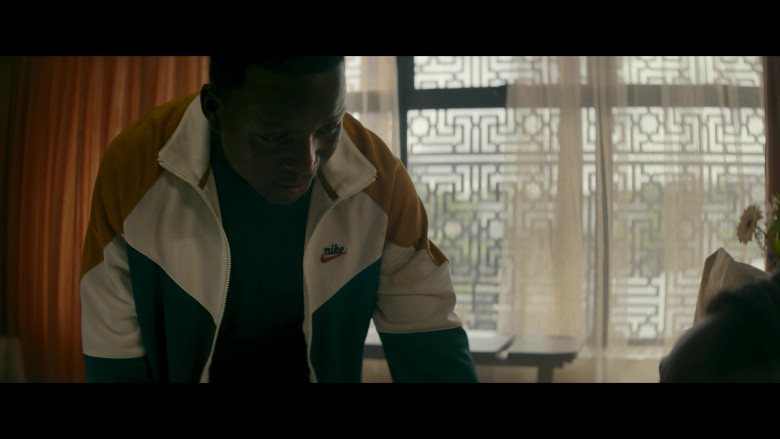 Nike Track Jacket in The Power S01E02 The World Is on Fuking Fire (2023)