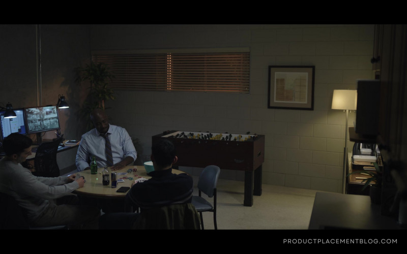 Perrier Water Bottle and Red Bull Energy Drink Can in The Night Agent S01E05 The Marionette (2023)