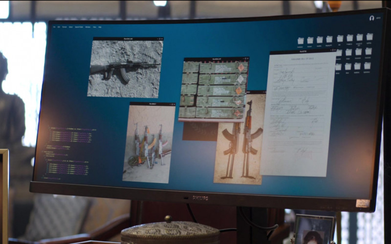 Philips Curved Widescreen Monitor in Operation Fortune Ruse de guerre 2023 Movie (2)