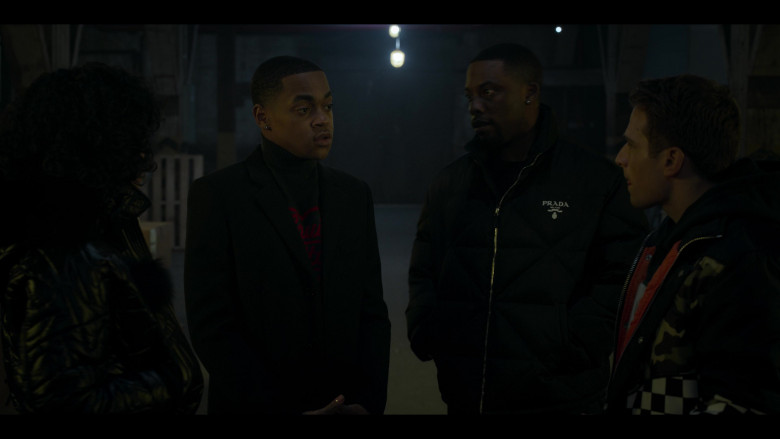 Prada Men's Jacket of Woody McClain as Cane Tejada in Power Book II Ghost S03E01 Your Perception, Your Reality (2023)