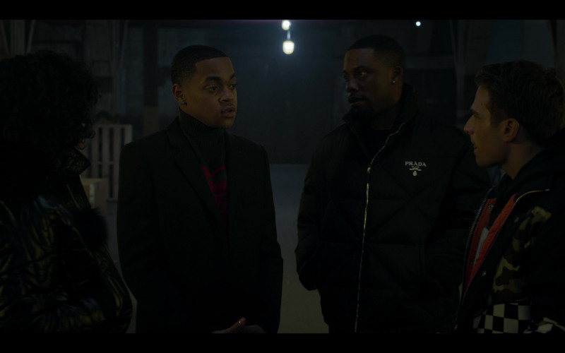 Prada Men's Jacket of Woody McClain as Cane Tejada in Power Book II Ghost S03E01 Your Perception, Your Reality (2023)