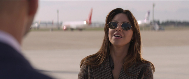Ray-Ban Round Double Bridge Sunglasses Worn by Aubrey Plaza as Sarah Fidel in Operation Fortune Ruse de guerre (1)