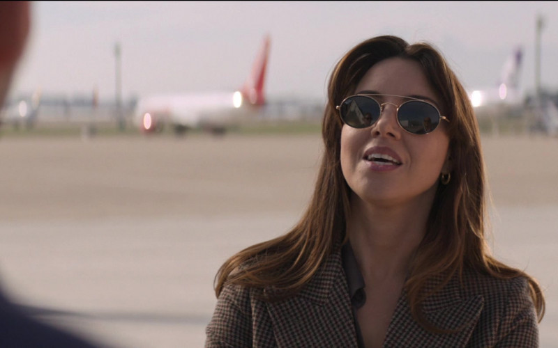 Ray-Ban Round Double Bridge Sunglasses Worn by Aubrey Plaza as Sarah Fidel in Operation Fortune Ruse de guerre (1)