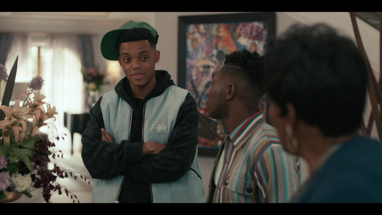 Stussy Vest Worn by Jabari Banks as Will Smith in Bel-Air S02E06 Let the Best Man Win (1)