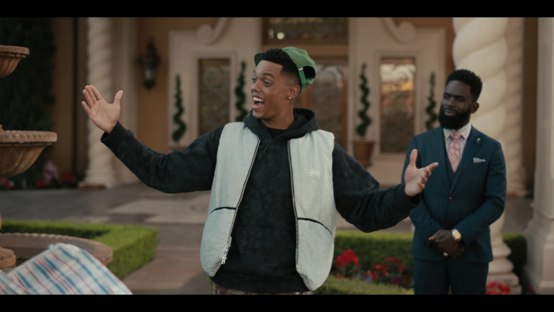 Stussy Vest Worn by Jabari Banks as Will Smith in Bel-Air S02E06 Let the Best Man Win (5)