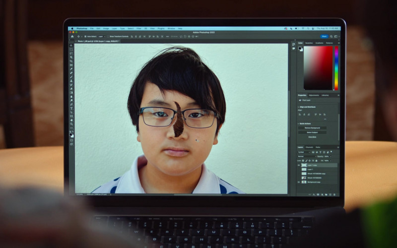 Adobe Photoshop Software in Doogie Kameāloha, M.D. S02E03 "Message from the Chief" (2023)