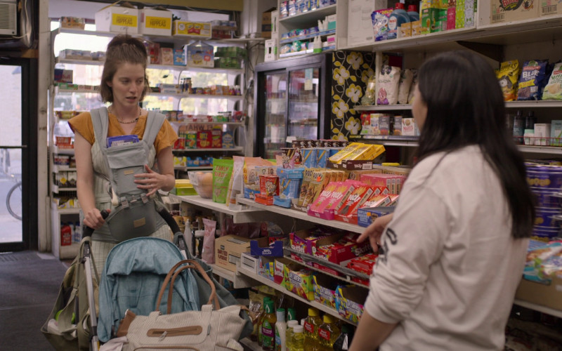 Hippeas, Purex, Persil, LesserEvil Snacks, Garden of Eatin' Chips, Pocky, Skittles, Life Savers in Awkwafina Is Nora From Queens S03E01 "Nightmares" (2023)