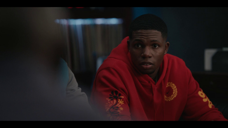 Nike Men's Red Hoodie in Bel-Air S02E10 "Don't Look Back" (2023) - 365729