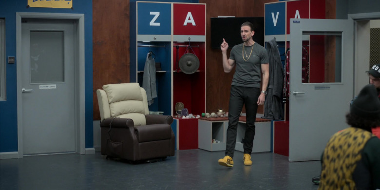 Calvin Klein T-Shirt and Asics Sneakers Worn by by Maximilian Osinski as Zava in Ted Lasso S03E04 Big Week (1)