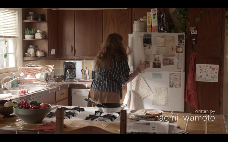 General Mills Cheerios and Kellogg’s Corn Flakes Cereals (on the refrigerator) in Tiny Beautiful Things S01E06 Broken