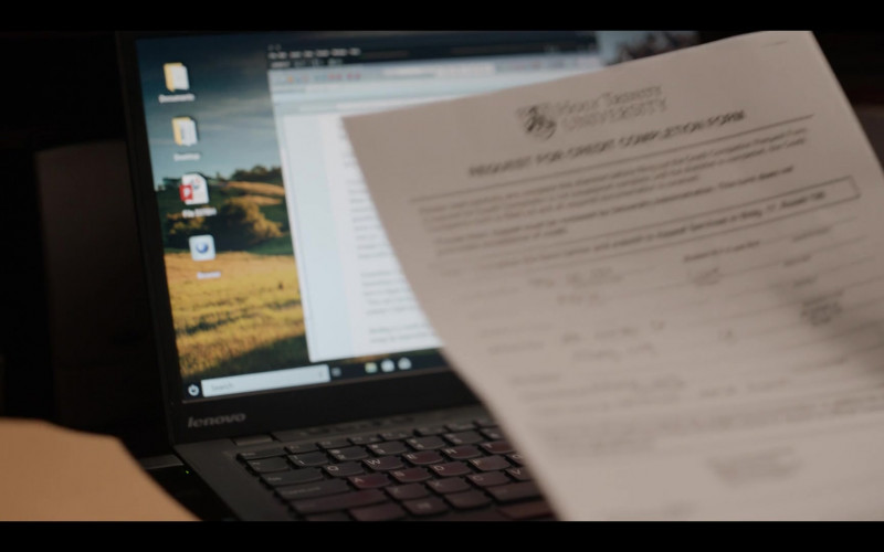 Lenovo Laptop Computer in Tiny Beautiful Things S01E05 "The Nose" (2023)