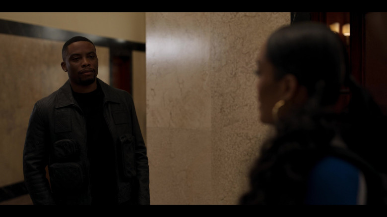 Louis Vuitton Leather Jacket Worn by Woody McClain as Cane Tejada in Power Book II Ghost S03E03 Human Capital (2)