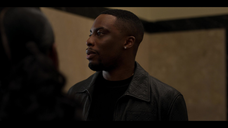 Louis Vuitton Leather Jacket Worn by Woody McClain as Cane Tejada in Power Book II Ghost S03E03 Human Capital (3)
