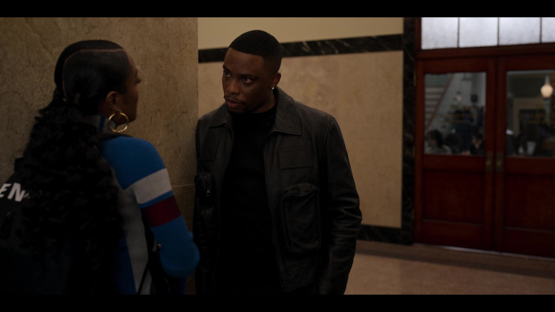 Louis Vuitton Leather Jacket Worn by Woody McClain as Cane Tejada in Power Book II Ghost S03E03 Human Capital (4)