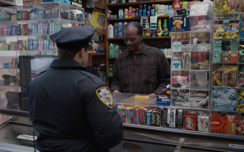 Mike And Ike, Halls, Dentyne, Orbit, Wrigley's, Trident, Planters, Hi-Chew, Twix, Milky Way, Hershey's, Kit Kat, Reese's, Planters in East New York S01E18 "In the Bag" (2023)