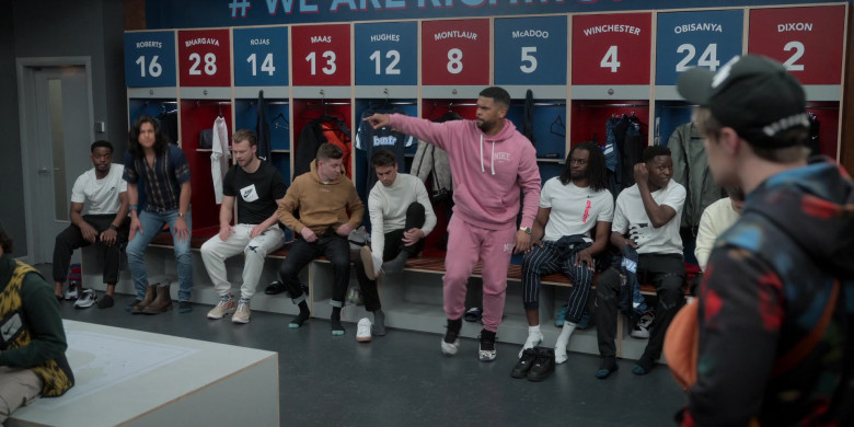 Nike Men's Pink Hoodie and Sweatpants Tracksuit in Ted Lasso S03E04 Big Week (2)