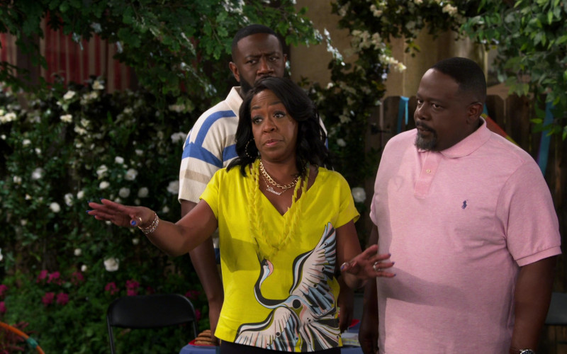 Ralph Lauren Pink Polo Shirt Worn by Cedric the Entertainer as Calvin Butler in The Neighborhood S05E17 Welcome to the Mile