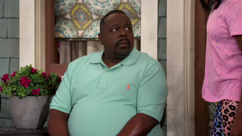 Ralph Lauren Polo Shirt Worn by Cedric the Entertainer in The Neighborhood S05E18 Welcome to the Future (2023)