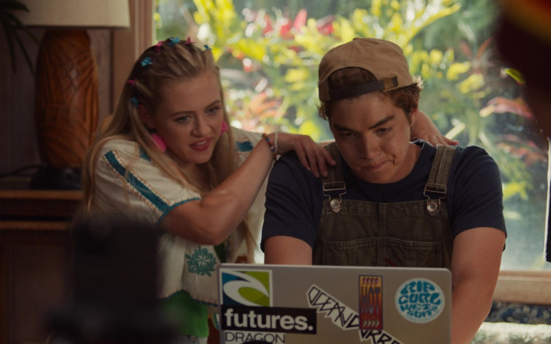 Rip Curl and Futures Fins Stickers in Doogie Kameāloha, M.D. S02E07 "I'm Just a Mom" (2023)