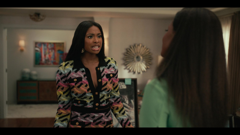 Versace Jacket and Skirt Outfit in Bel-Air S02E07 Under Pressure (2)