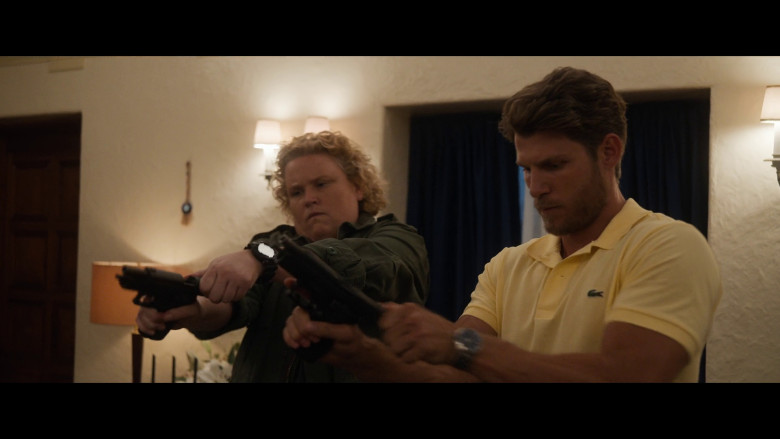 Lacoste Yellow Polo Shirt of Travis Van Winkle as Aldon in FUBAR S01E05 "Here Today, Gone To-Marrow" (2023) - 374184