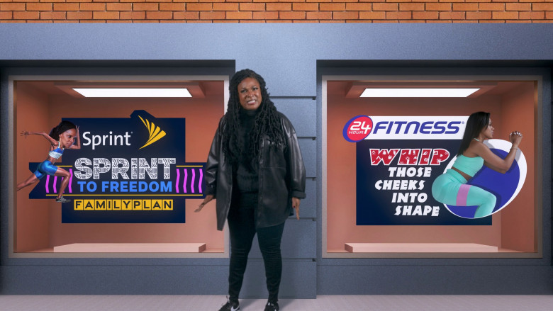 Sprint Corporation Telecommunications company and 24 Hour Fitness Chain in A Black Lady Sketch Show S04E06 "Check Yo' Slack Every 5 to Stay Alive" (2023) - 372834