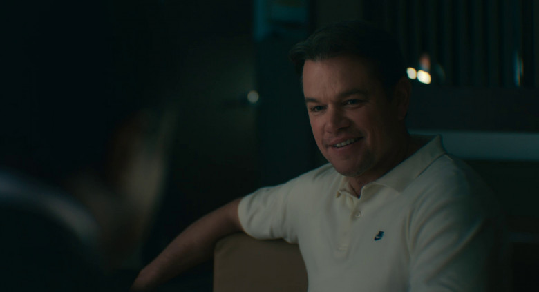 Nike White Polo Shirt Worn by Matt Damon as Sonny Vaccaro in Air (2023) - 369229