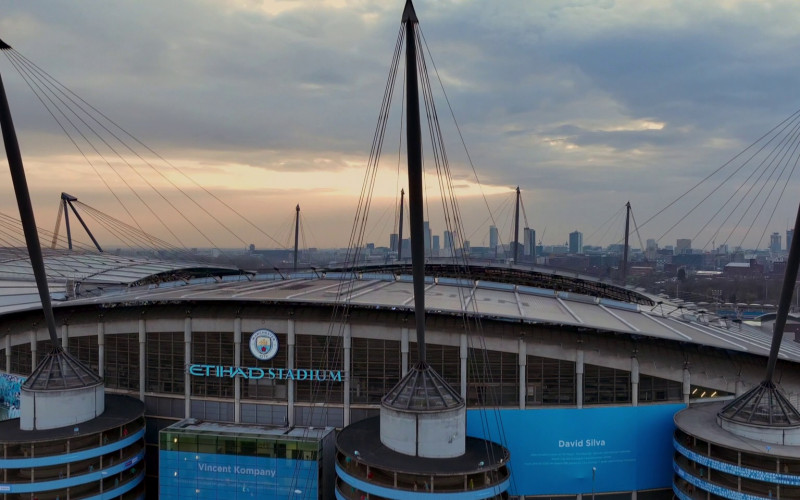 Etihad Stadium (City of Manchester Stadium) in Ted Lasso S03E11 "Mom City" (2023)