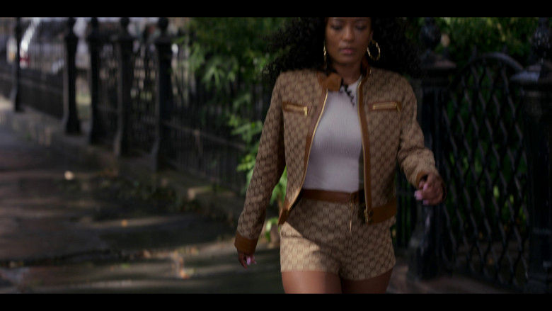 Gucci Jacket and Shorts Outfit of LaToya Tonodeo as Diana Tejada in Power Book II: Ghost S03E10 "Divided We Stand" (2023) - 374521