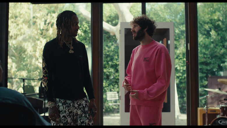 Nike x Stussy Pink Sweatshirt and Sweatpants Tracksuit Outfit of Lil Dicky in Dave S03E09 "Dream Girl" (2023) - №374451