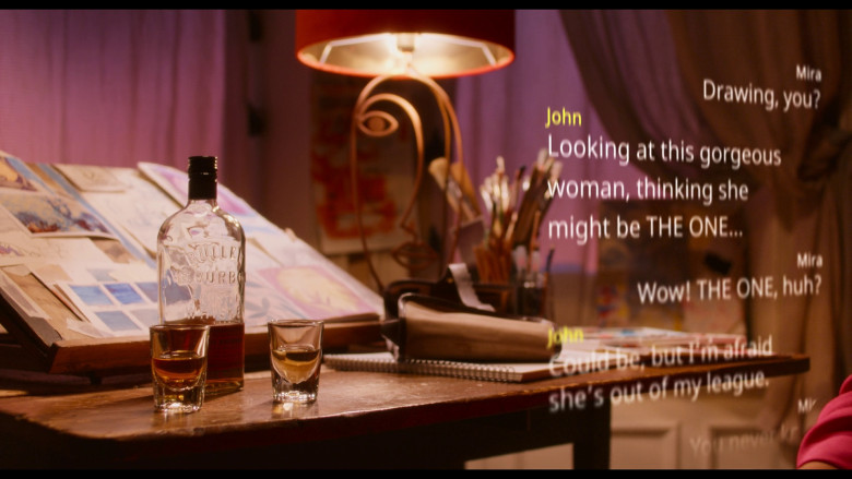 Bulleit Bourbon Whiskey Enjoyed by Arinzé Kene as John Wright and Priyanka Chopra as Mira Ray in Love Again (2023) - 373067