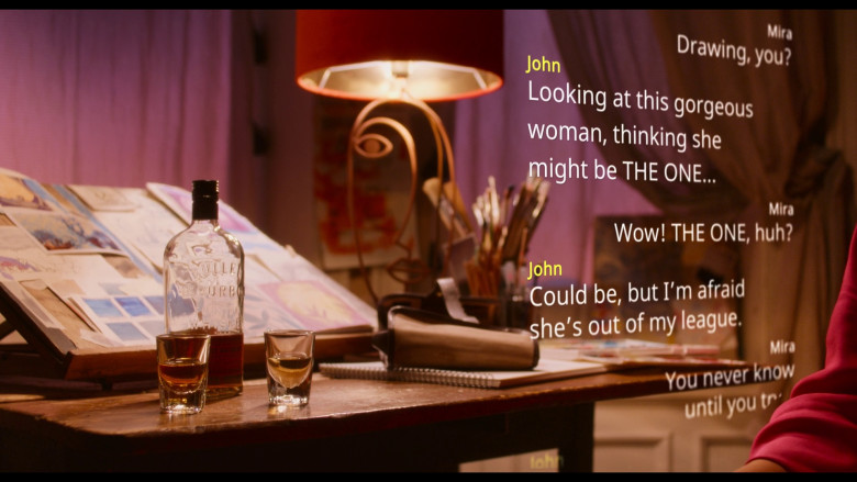 Bulleit Bourbon Whiskey Enjoyed by Arinzé Kene as John Wright and Priyanka Chopra as Mira Ray in Love Again (2023) - 373068