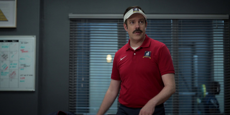 Nike Red Polo Shirt Worn by Jason Sudeikis in Ted Lasso S03E10 "International Break" (2023) - 371393