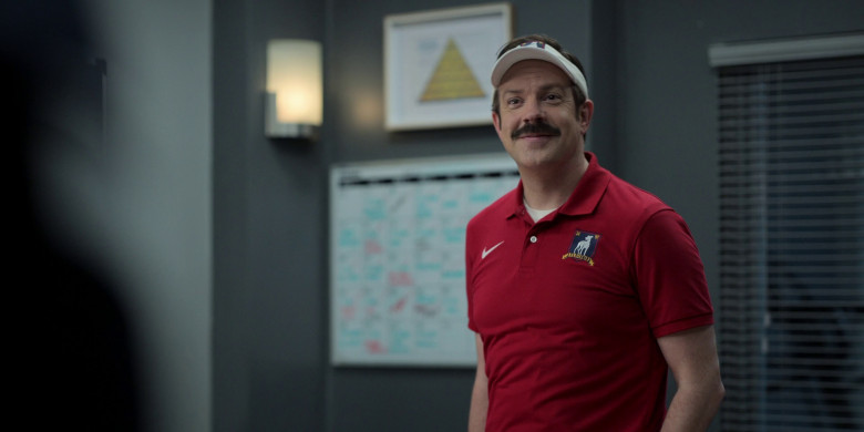 Nike Red Polo Shirt Worn by Jason Sudeikis in Ted Lasso S03E10 "International Break" (2023) - 371395