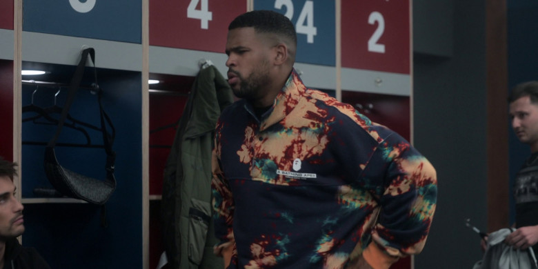 A Bathing Ape Tie Dye Stand Collar Loose Fit Crew Sweatshirt and Pants Tracksuit in Ted Lasso S03E08 "We'll Never Have Paris" (2023) - 366827