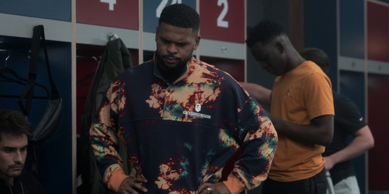 A Bathing Ape Tie Dye Stand Collar Loose Fit Crew Sweatshirt and Pants Tracksuit in Ted Lasso S03E08 "We'll Never Have Paris" (2023) - 366828
