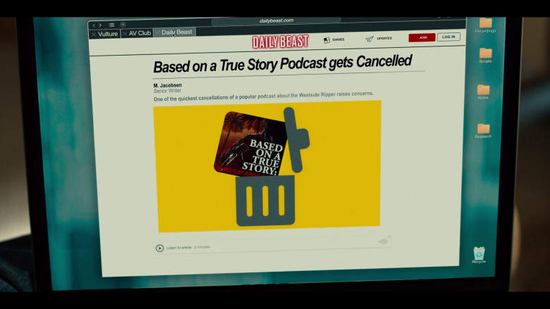 The Daily Beast Website in Based on a True Story S01E07 "National Geographic" (2023) - 377407