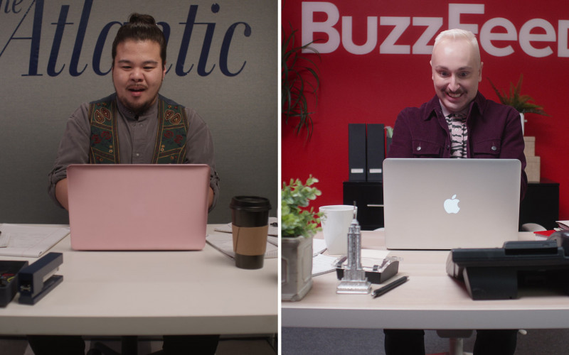 The Atlantic and BuzzFeed, Apple MacBook in The Other Two S03E10 "Brooke & Cary & Curtis & Lance" (2023)