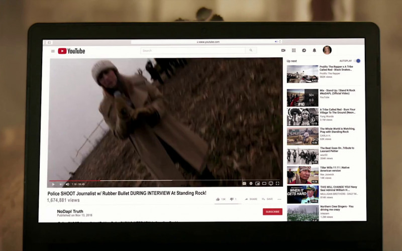 Youtube Website in On Sacred Ground (2023)