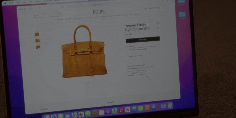 1stdibs Online Marketplace Site and Hermes Birkin Bag in And Just Like That... S02E03 "Chapter Three" (2023) - 381698