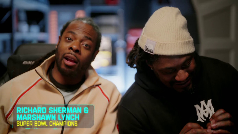 The North Face Beanie and Amiri Hoodie of Marshawn Lynch in Stars on Mars S01E02 "Water Crisis" (2023) - 378752